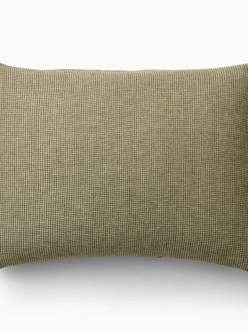 WEST ELM European Linen Waffle Full/Queen | DUVET/PILLOW COVER SET, Dark Olive